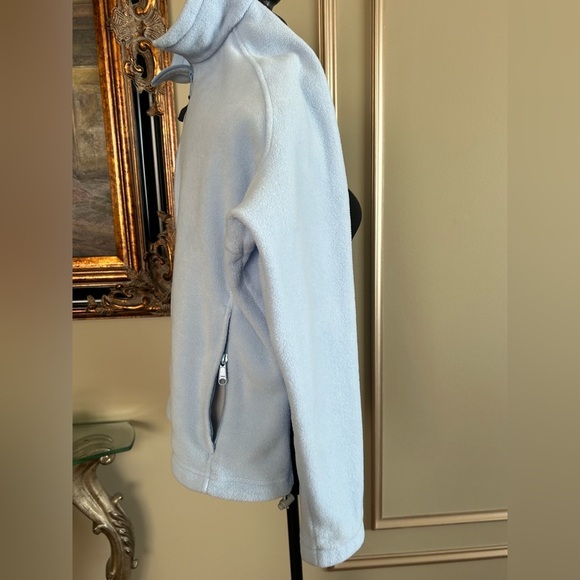 Columbia Light Blue Full Zip Fleece Jacket Women’s 1X - Picture 6 of 8